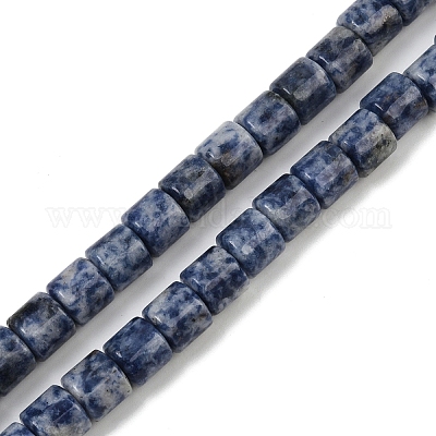 Натуральное синее пятно нитки из бисера яшмы G-G275-D21-10x10mm-1