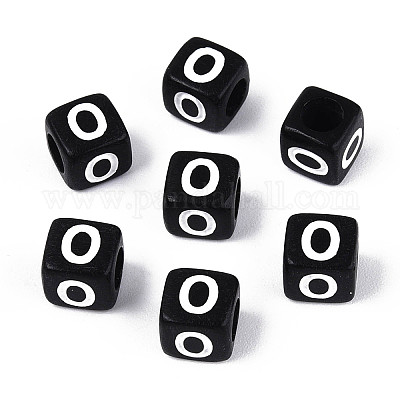 Начальные акриловые бусины с горизонтальной дырочкой OACR-ZX006-35O-1