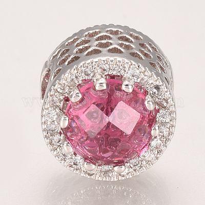 Латунные микро проложить Цирконий Европейский бисером ZIRC-S058-40J-1