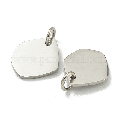 Не тускнеющие 304 нержавеющая сталь штампованные пустые бирки подвески STAS-L022-428P-1