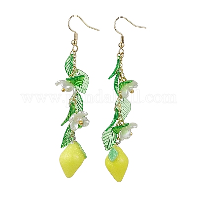 5 пара акриловых сережек-подвесок из нержавеющей стали 304 EJEW-JE05735-1