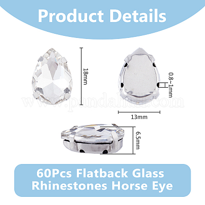 60 шт. каплевидный пришивной стразы RGLA-DC0001-06-1