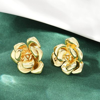 Латунь серьги EJEW-S277-08G-B-1