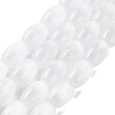 Нити натуральных селенитовых бусин цвета макарон G-B102-A01-09-1