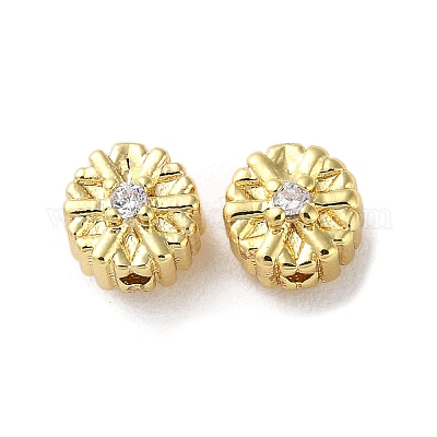 Латунные микропаве из прозрачного кубического циркония KK-P256-12G-1