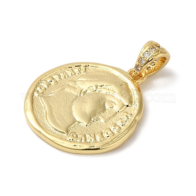 Латунные подвески KK-Z033-14G-1