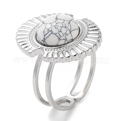 Ионное покрытие (IP) кольцо из нержавеющей стали 304 RJEW-B059-07P-1