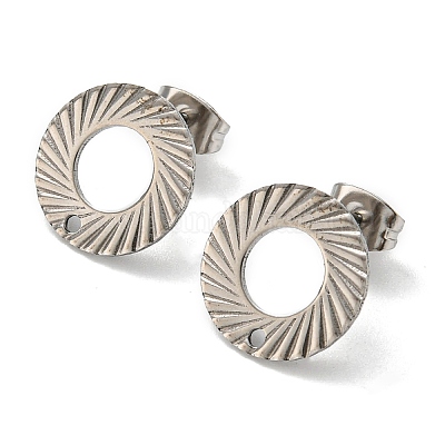 Серьги-гвоздики из нержавеющей стали 201 STAS-B045-13P-B-1