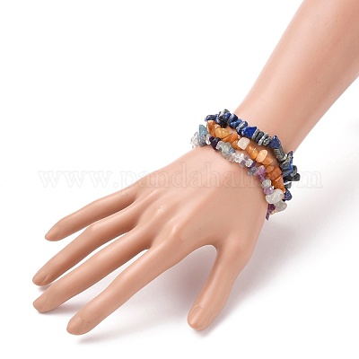 Chip Naturedelstein Perlen Stretch Armbänder Sets&nbsp;BJEW-JB05700-1