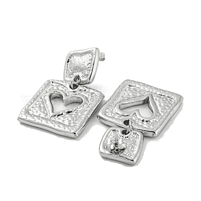 Серьги-гвоздики из нержавеющей стали 304 EJEW-M233-13P-1