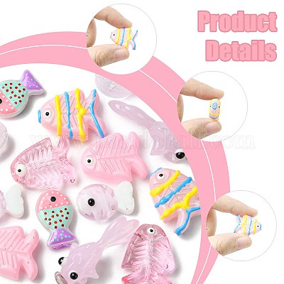 14шт. 7-х цветные стеклянные бусины LAMP-FS0001-60-1