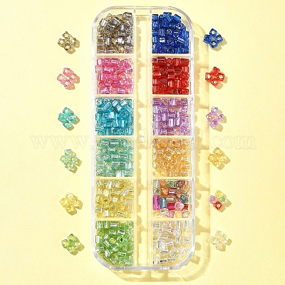 672шт 12 цвета стеклянный бисер SEED-FS0001-24-1