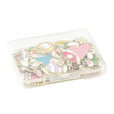 24 шт. 12 подвески из эмалевого сплава в виде пасхального кролика и гнома ENAM-FS0003-99-1