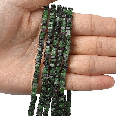 Натуральный рубин в цоизита бусин пряди G-A280-C09-01-1