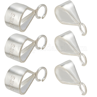 6 шт. 925 серебряные трубчатые дужки STER-SC0001-19S-1