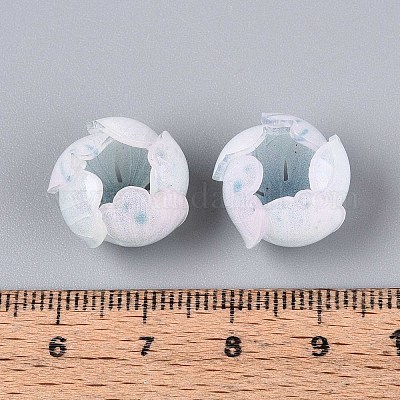 Колпачки для акриловых бусин в виде цветов SACR-T017-49E-1