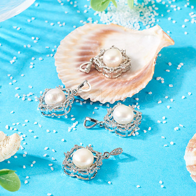 4 шт. подвески из натурального жемчуга PALLOY-TAC0181-1