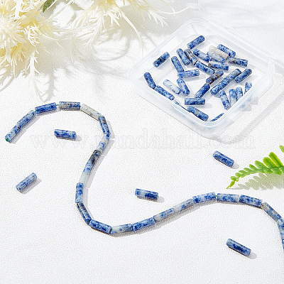 2 нити натуральных точечных синих яшмовых бусин&nbsp;G-OC0001-87-1