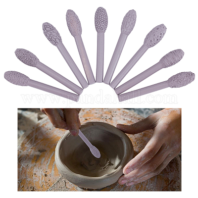 9 набор инструментов для работы с текстурой из смолы для глиняного искусства TOOL-WH0166-016-1