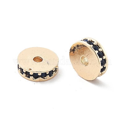 Латунные микро проложить кубического циркония бусы KK-R216-15KCG-01-1