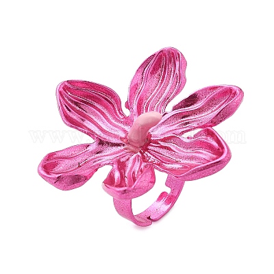 Регулируемые кольца-цветы из сплава для женщин RJEW-B124-01A-1