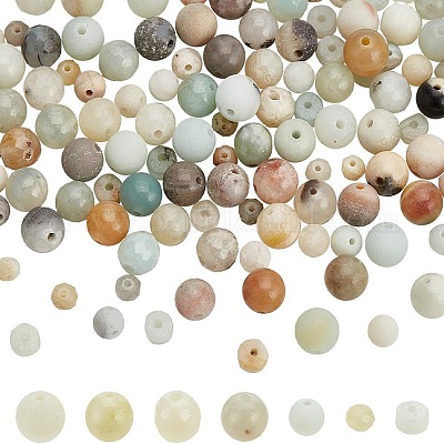 140 шт. 7 стиля нити бусин из натурального цветка амазонита G-AR0005-88-1