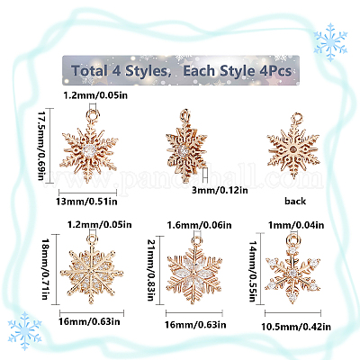 16 шт. 4-х стильный латунный подвеска с микропаве из кубического циркония FIND-SC0004-62-1