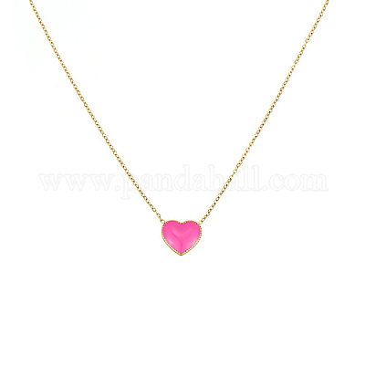 Ожерелья с подвеской в форме сердца из нержавеющей стали 304 YM4283-1-1