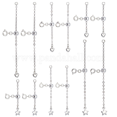 12 шт. 6 стиля латунные концы с цепочкой FIND-NB00003-1