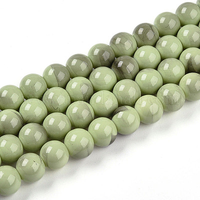 Выпечка окрашенные стеклянные бусины пряди DGLA-N013-10mm-05-1