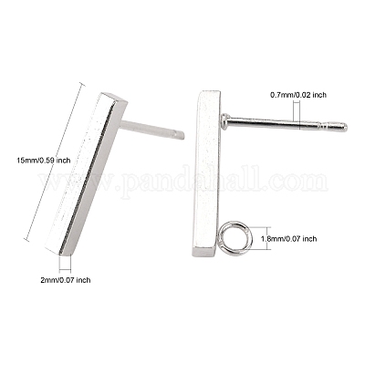 Фурнитура для сережек-гвоздиков из нержавеющей стали 304 STAS-G224-21S-02-1