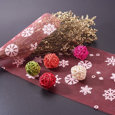 Сетчатые ленты со снежинками в стиле деко OCOR-P010-G08-1