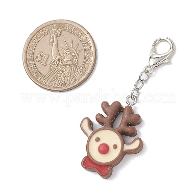 6 шт. рождественские подвесные украшения из непрозрачной смолы HJEW-JM03864-1