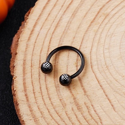 Круглая/подковообразная штанга из нержавеющей стали 316l с микропаве из кубического циркония WG352E4-10-1