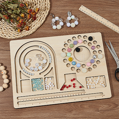 1шт бамбуковая доска для дизайна бусин TOOL-BC0003-14-1