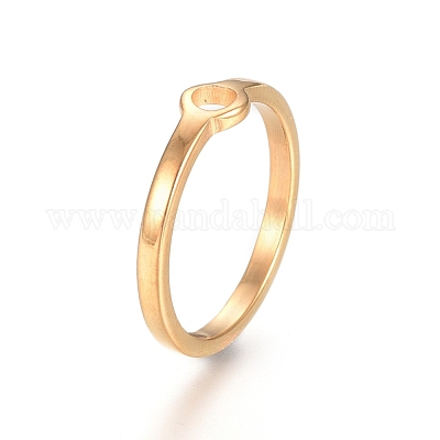 Кольца для пальцев из нержавеющей стали 304 с ионным покрытием (IP) унисекс RJEW-E164-11G-1