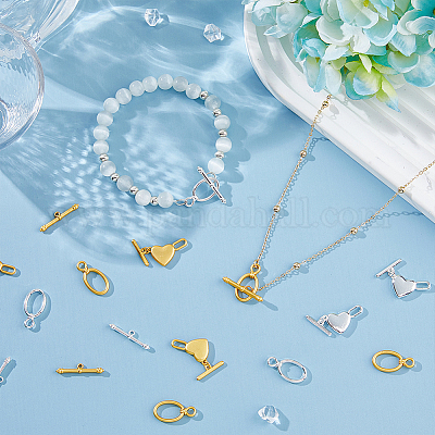 24 комплект 4 стилей сплава застежки-тоггл FIND-FH0008-12-1