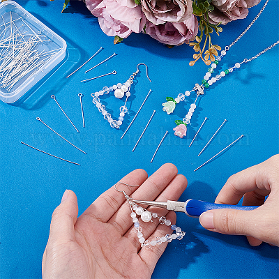 90 шт. 9 стиля латунных штифтов с ушками и головками FIND-GA0007-13-1