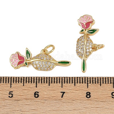 Латунные микро проложить кубического циркония подвески KK-L241-07G-1