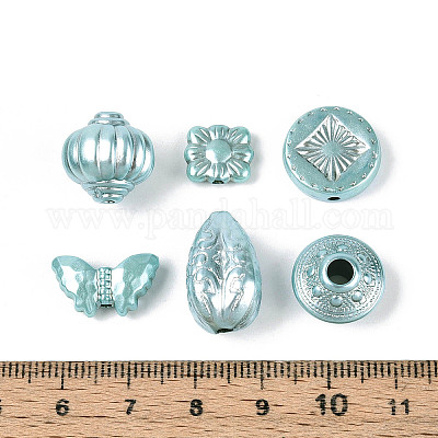 Перламутровые непрозрачные акриловые бусины OACR-T029-04F-1