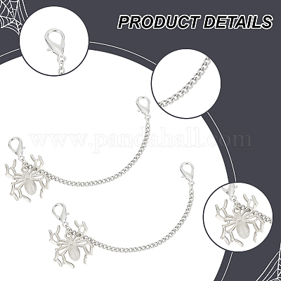 2 шт. цепочки для обуви с подвеской в виде паука из сплава FIND-AN0001-06-1