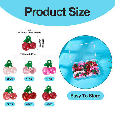 36шт 6 стиля прозрачные подвески из смолы RESI-TA0004-21-1