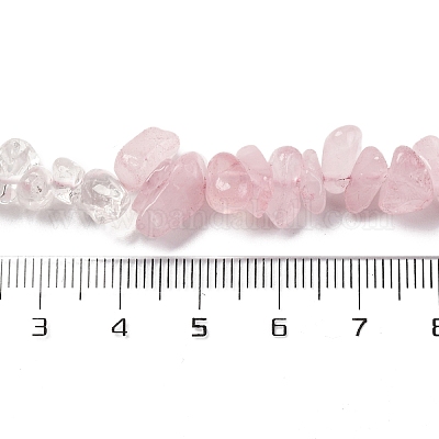 Нити бусин из натурального кварцевого кристалла и розового кварца G-L610-A07-01-1