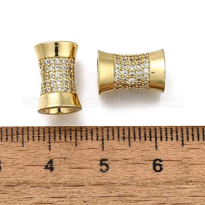 Латунь микропаве прозрачный кубический цирконий европейский бисер&nbsp;LS-ZIRC-I070-048G-1