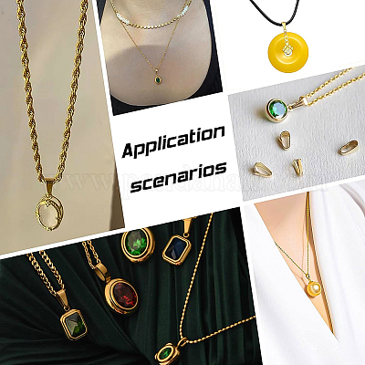 10 шт. латунные защелки на дужках KK-BC0003-55G-1