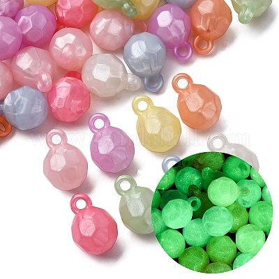 Подвески из непрозрачного светящегося пудрового акрила OACR-G052-12C-1