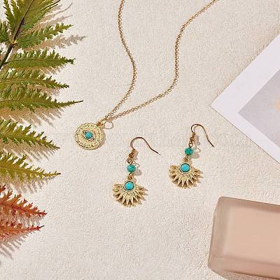 30шт 3 стиля подвески из синтетического бирюзового сплава FIND-SZ0002-82-1