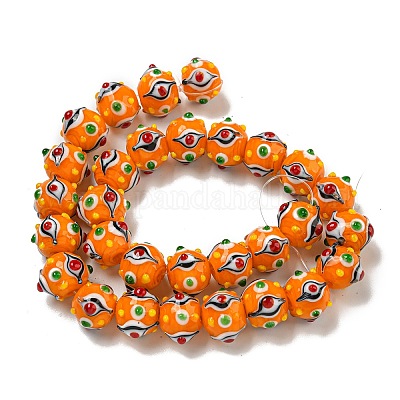 Бусы лэмпворк ручной работы LAMP-N025-05H-1