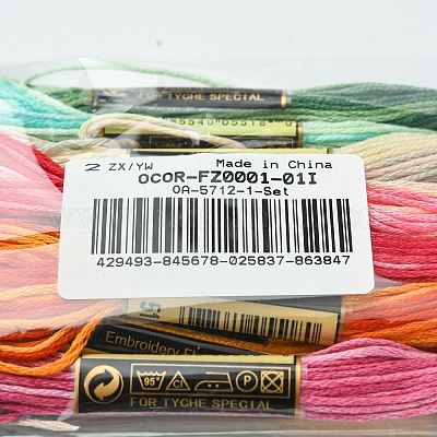 6-слойная полиэфирная нить для вышивания&nbsp;OCOR-FZ0001-01I-1
