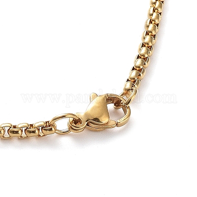 Ожерелья из нержавеющей стали 304 с вакуумным покрытием pvd в стиле регби NJEW-Z023-02G-1